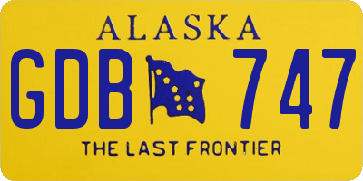 AK license plate GDB747
