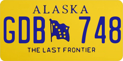 AK license plate GDB748