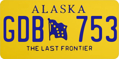 AK license plate GDB753