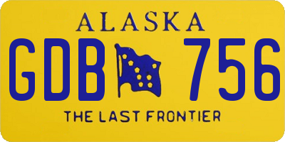 AK license plate GDB756