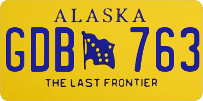 AK license plate GDB763