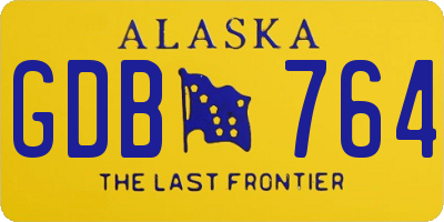 AK license plate GDB764