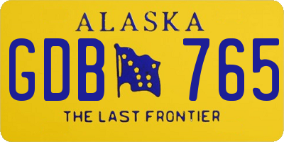 AK license plate GDB765