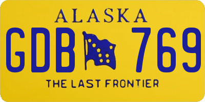 AK license plate GDB769