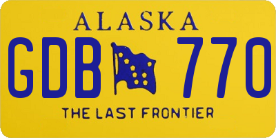 AK license plate GDB770