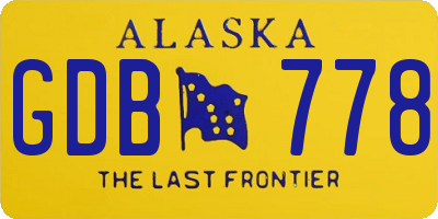 AK license plate GDB778
