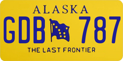 AK license plate GDB787
