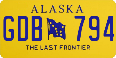 AK license plate GDB794