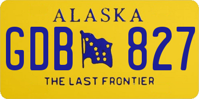 AK license plate GDB827