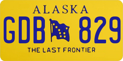 AK license plate GDB829