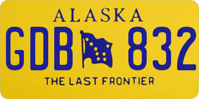 AK license plate GDB832