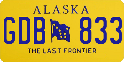 AK license plate GDB833