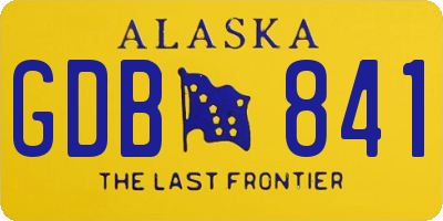 AK license plate GDB841