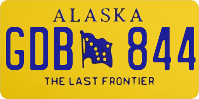 AK license plate GDB844