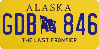 AK license plate GDB846