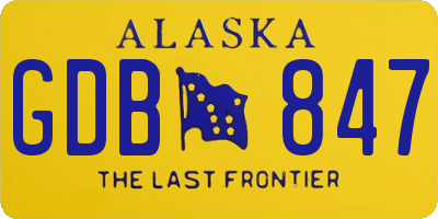 AK license plate GDB847