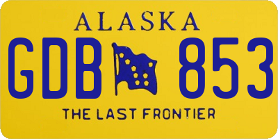 AK license plate GDB853