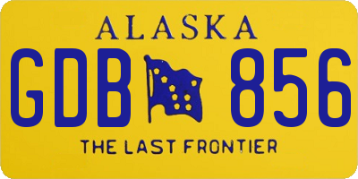 AK license plate GDB856