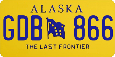 AK license plate GDB866