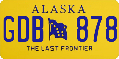 AK license plate GDB878