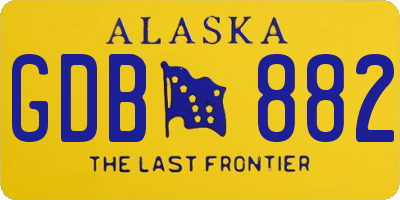 AK license plate GDB882