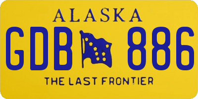 AK license plate GDB886