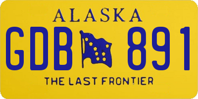 AK license plate GDB891