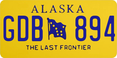 AK license plate GDB894