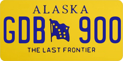 AK license plate GDB900