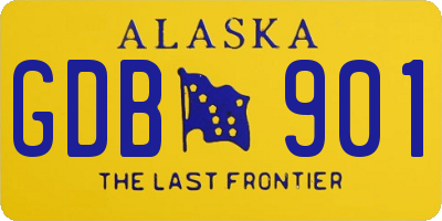 AK license plate GDB901