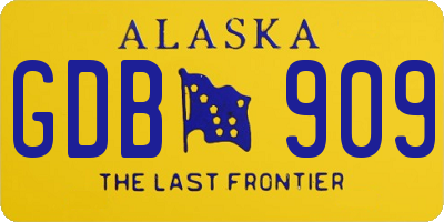 AK license plate GDB909