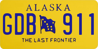 AK license plate GDB911