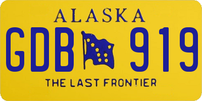AK license plate GDB919