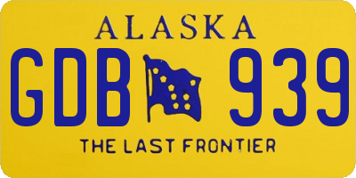 AK license plate GDB939