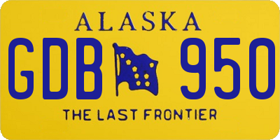 AK license plate GDB950