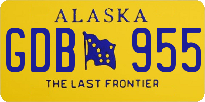 AK license plate GDB955