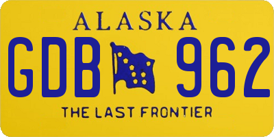 AK license plate GDB962