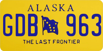 AK license plate GDB963