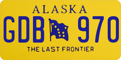 AK license plate GDB970