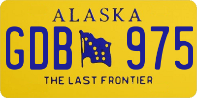 AK license plate GDB975