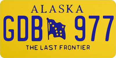 AK license plate GDB977