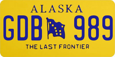 AK license plate GDB989