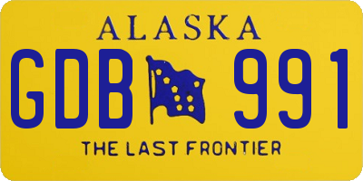 AK license plate GDB991