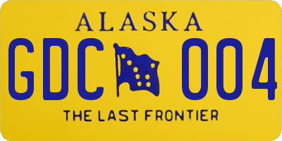 AK license plate GDC004