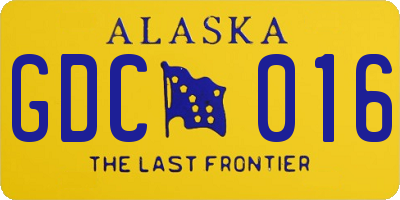 AK license plate GDC016