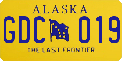 AK license plate GDC019