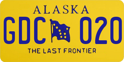 AK license plate GDC020