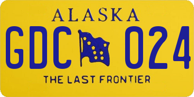AK license plate GDC024
