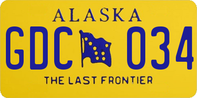 AK license plate GDC034