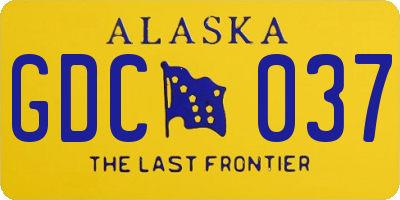 AK license plate GDC037